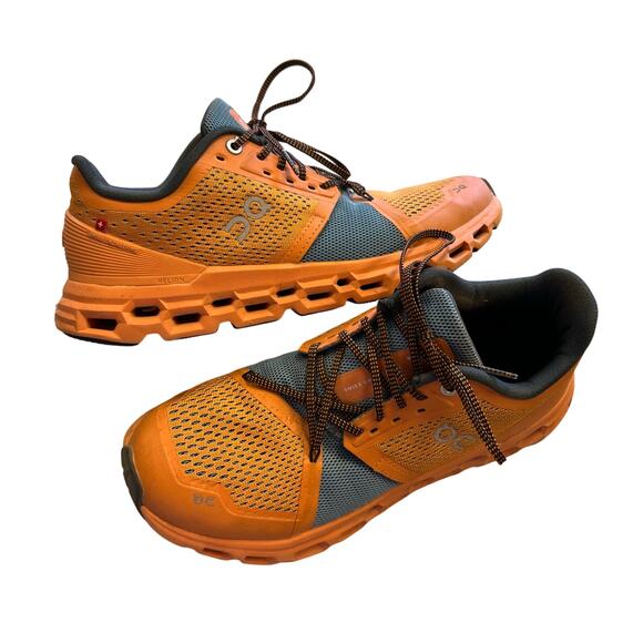 On Running Cloudstratus Orange Sneakers Men's Size 8 - Picture 1 of 6